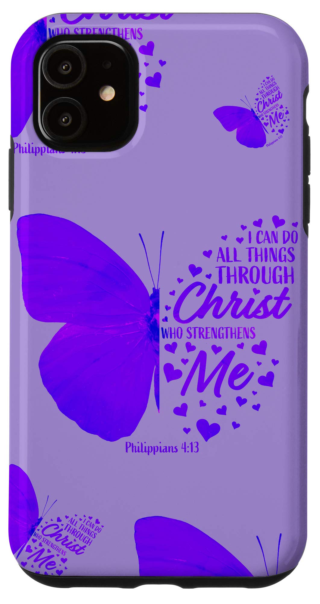 iPhone 11 Case - Butterfly Design Christian Gift for Women with Lupus & Epilepsy Awareness - Perfect for Daily Use, Church & Support Events