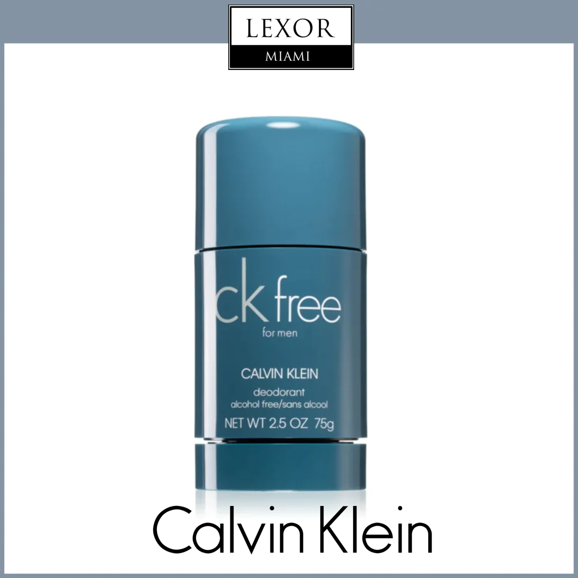 Calvin Klein CK FREE 2.5 Oz Deodorant Stick for Men - Long Lasting Freshness, Aluminum Free, 24-Hour Protection - Perfect for Gym, Work & Daily Use