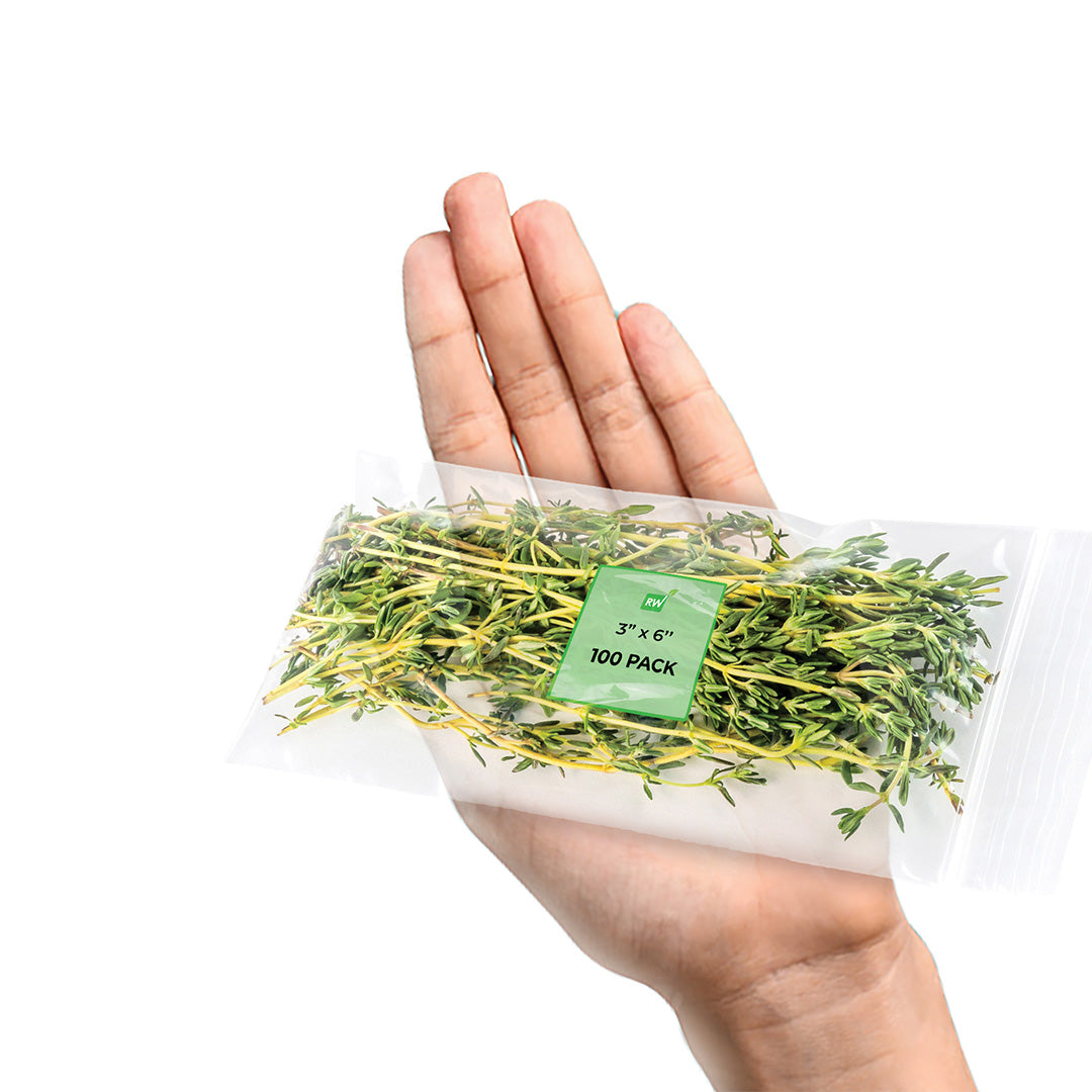 BPA-Free Clear Plastic Zip Bags - 3x6 Inches, 100 Count Box | High Clarity, Food Safe Storage | Perfect for Organizing Crafts, Jewelry & Small Parts