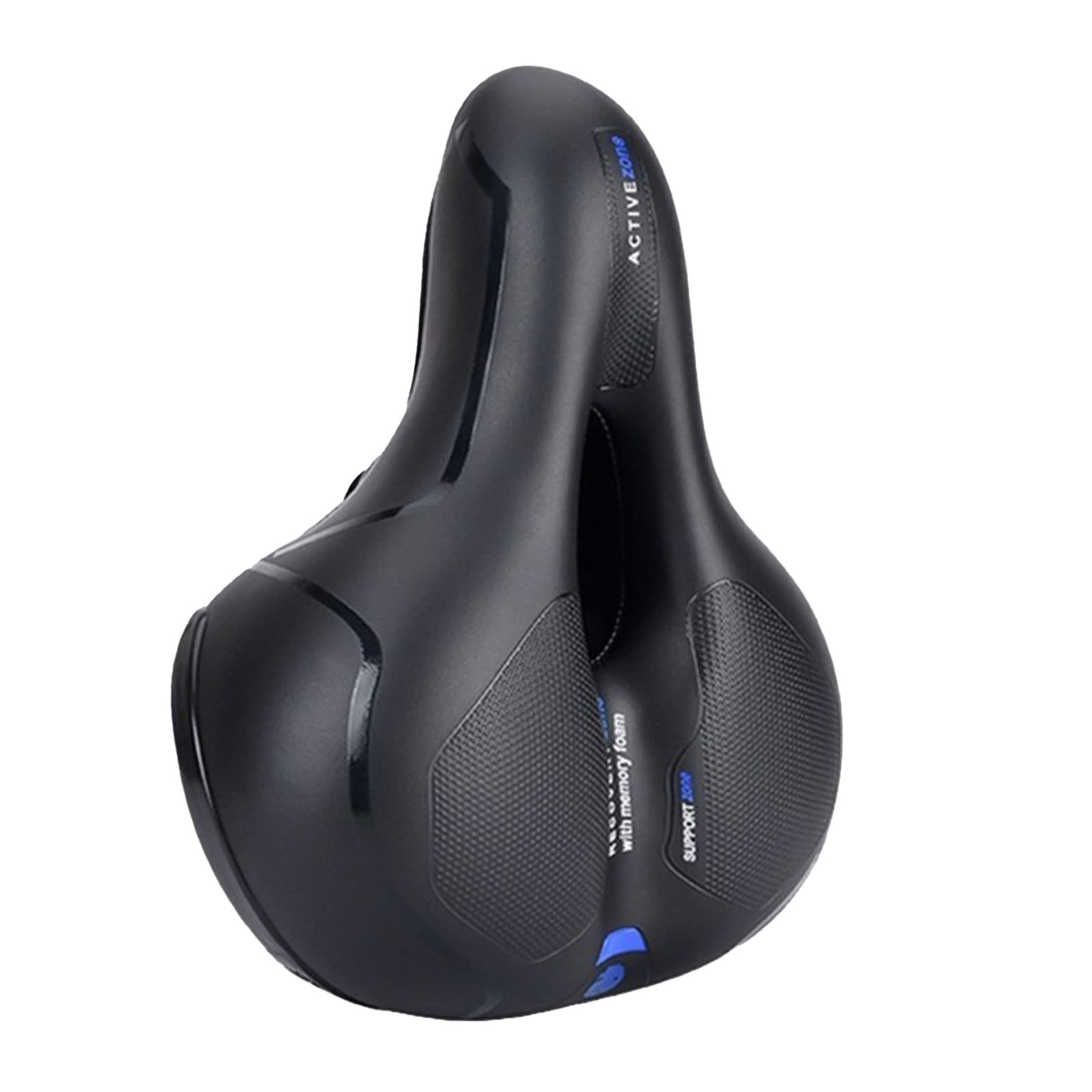 DAJISI Comfortable Bike Seat for Men & Women - Soft, Breathable, Shock-Absorbing, Durable & Reflective Wide Bicycle Saddle (25x21cm) - Perfect for Indoor Cycling, Outdoor Riding, Commuting & Exercise