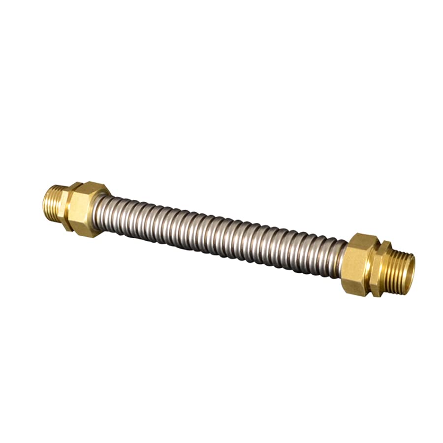 **304 Stainless Steel BSP Copper External Thread Garden Hose Fitting Adapter DN35/40/50 for Central Air Conditioning & Fan Coil Systems - DN50 x 200mm (2