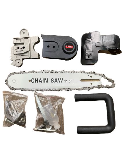 11.5 Inch Chain Saw Attachment for Angle Grinder - ATT CS Model | DIY Wood Cutting, Tree Pruning & Branch Trimming Tool