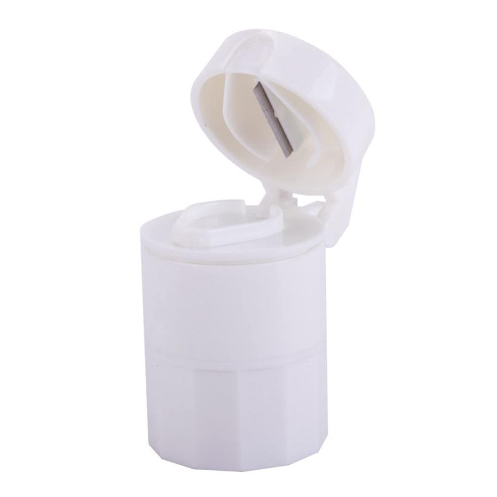 4 in 1 Portable 4 Layer Pill Crusher & Powder Grinder - Medicine Tablet Cutter, Storage Box - Travel & Home Use (White) - Perfect for Crushing Pills, Storing Medications & Travel Convenience