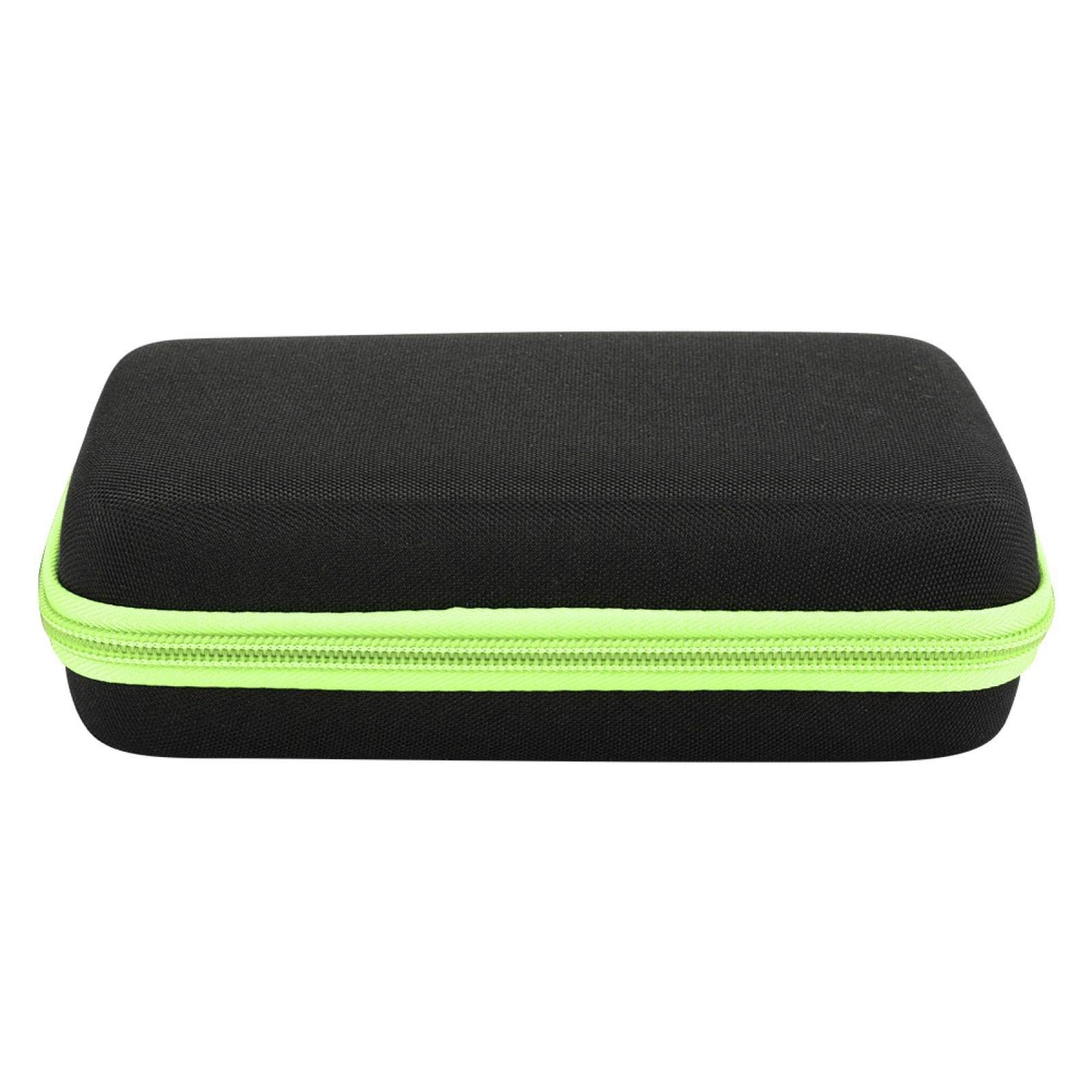 CHICIRIS Nylon + TPU Waterproof Shaving Bag for Electric Razors - Drop Resistant Travel Storage Pouch for Philips QP2520/90/70 (Black Green) - Perfect for Gym, Travel & Home Organization
