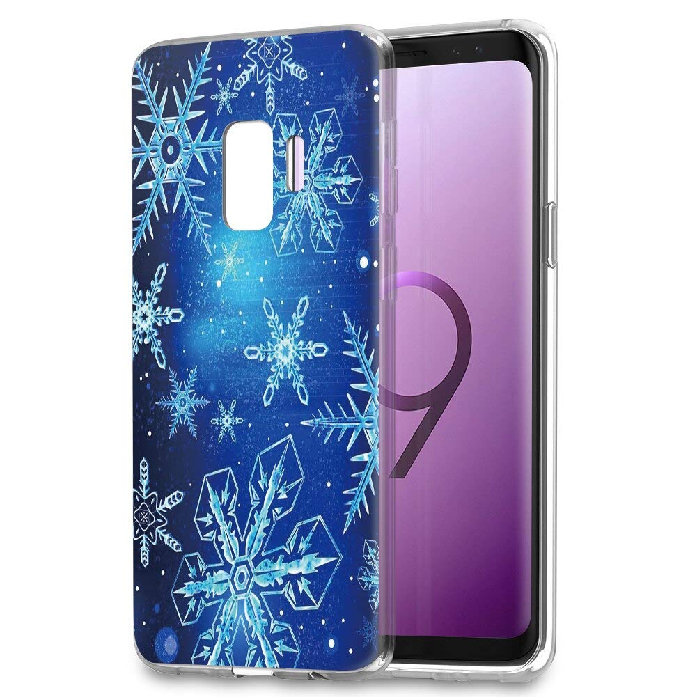 Premium Clear TPU Silicone Case for Samsung Galaxy S9 Plus - Shockproof Elk Snowflake Design Soft Protective Cover | Perfect for Outdoor Activities, Travel & Everyday Use