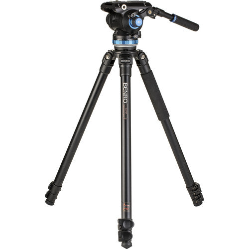 Benro A373FBS8PRO Series 3 Aluminum Video Tripod with S8 Pro Fluid Head - Professional Camera Tripod for DSLR, Mirrorless, Camcorders - Perfect for Videography, Live Streaming & Outdoor Shooting