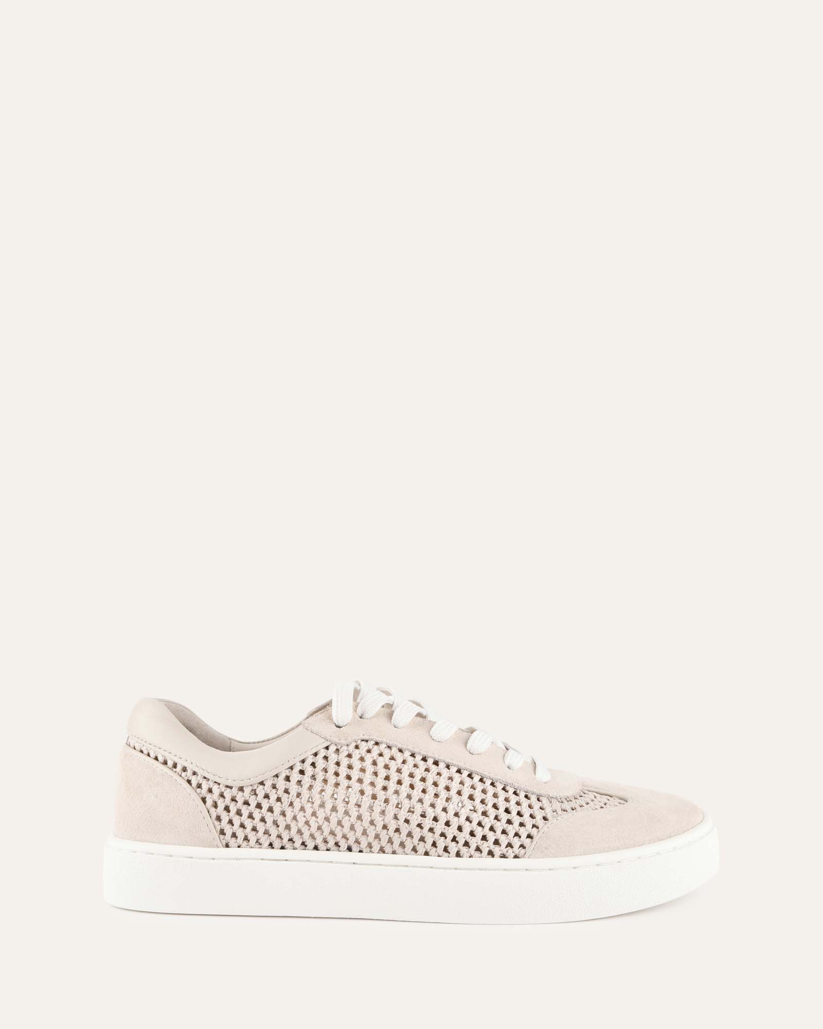 BRITT SNEAKERS BONE CROCHET - Women's Fashion Knit Sneakers for Casual Wear, Walking & Everyday Comfort