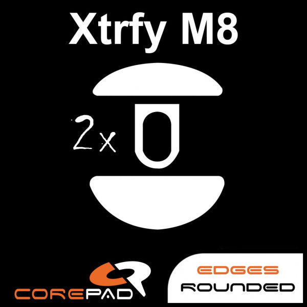 Corepad Skatez Mouse Feet for Xtrfy M8 - Ultra Smooth Gliding, Enhanced Precision for Gaming & Productivity - Perfect for Esports, FPS, and Office Use