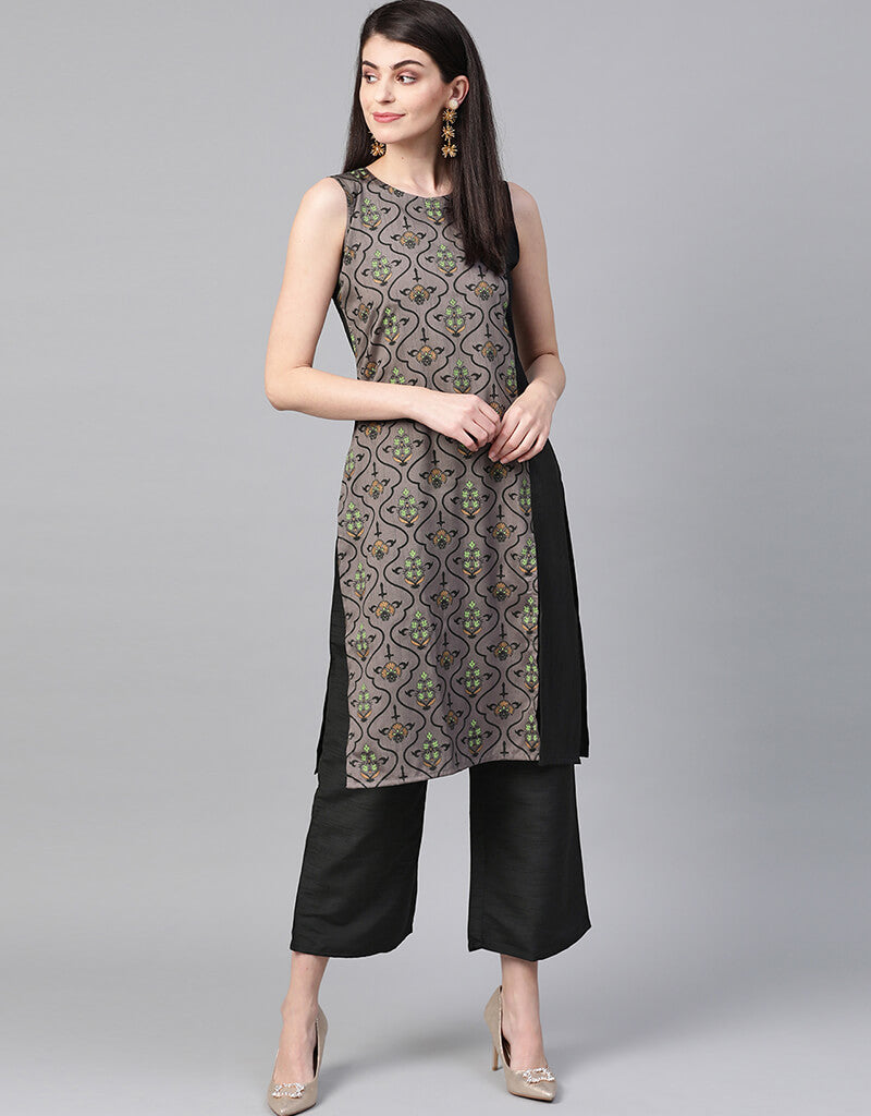 Elegant Black Poly Silk Palazzo Suit for Women - Comfortable & Stylish Wide Leg Pants Set - Perfect for Casual Wear, Office Outfits & Special Occasions