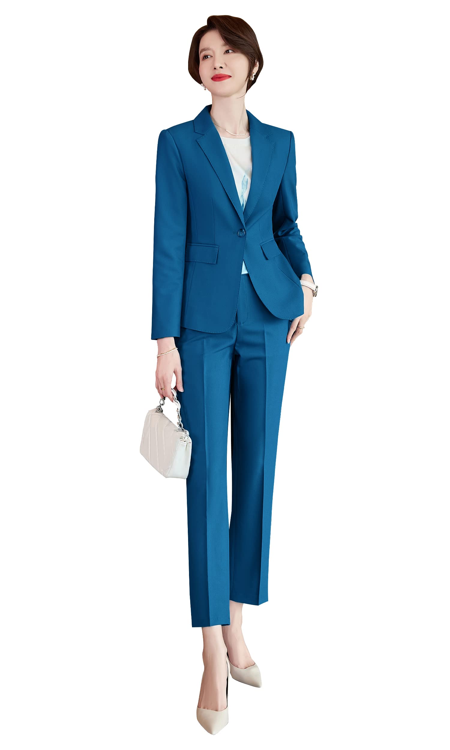Professional Women's Suits 2-Piece Blazer & Pants Set - Business Office Work Attire & Dressy Casual Outfits | Perfect for Corporate Meetings, Job Interviews, and Office Wear