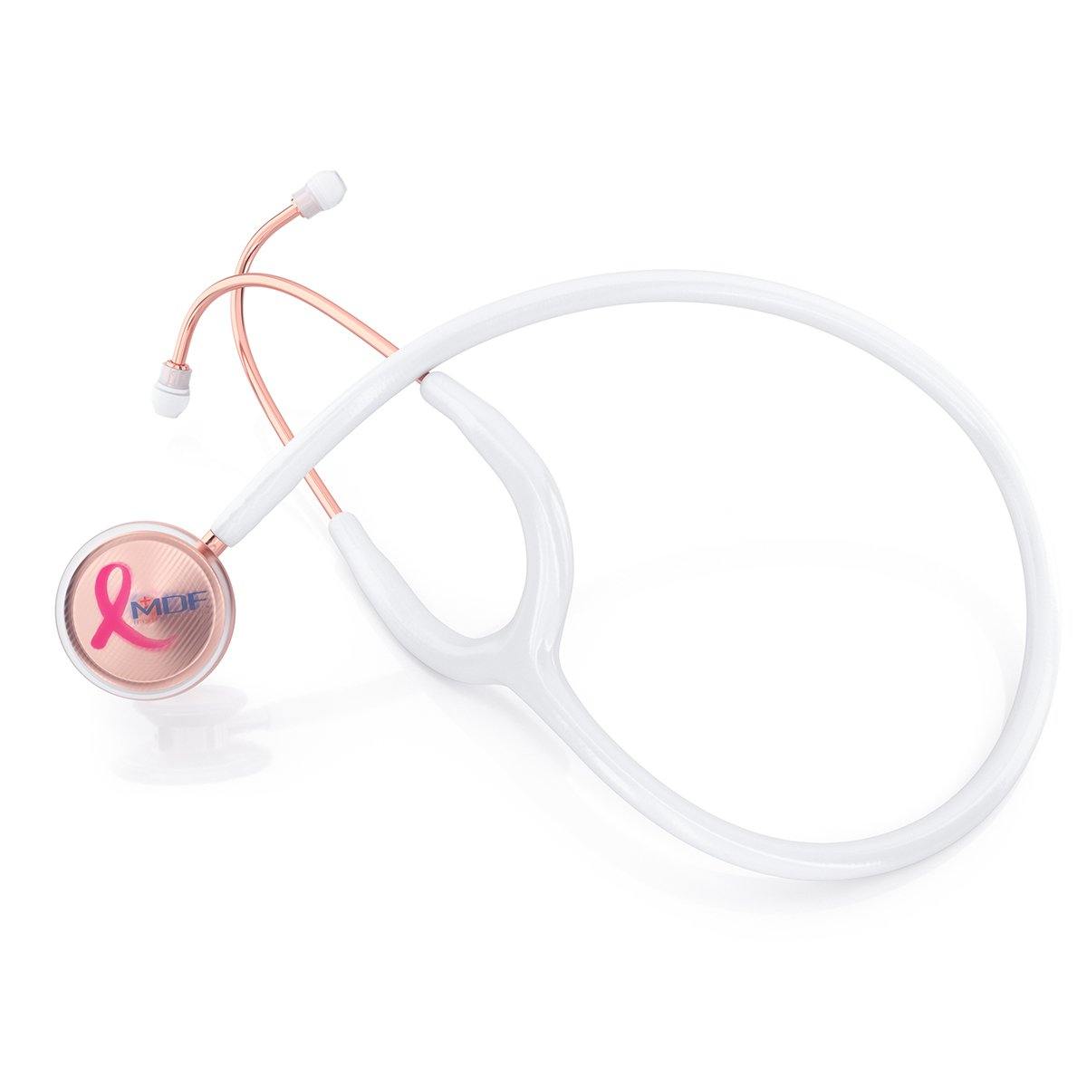 MD One® Adult Stethoscope - Breast Cancer Awareness Edition | Premium Medical Diagnostic Tool for Doctors, Nurses & Healthcare Professionals | Ideal for Hospitals, Clinics & Home Health Monitoring