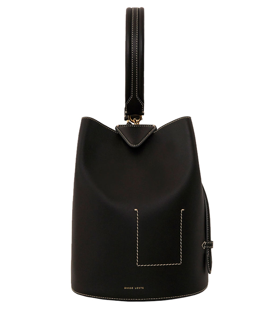 Danse Lente Jamie Black Leather Crossbody Bag - Stylish & Minimalist Women's Purse for Work, Travel & Everyday Use