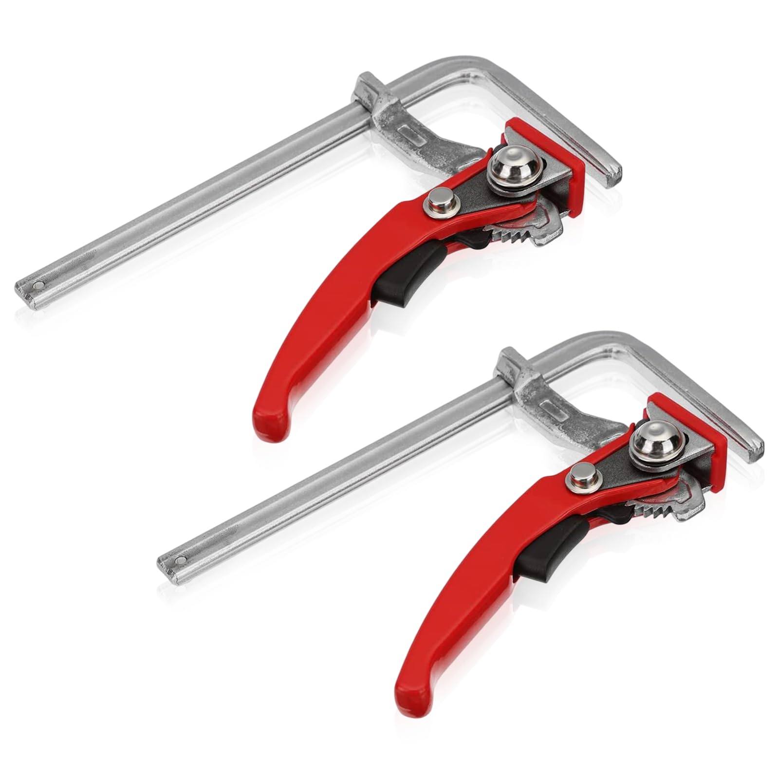 2025 Upgraded Ratcheting Table Clamp - Quick Track Saw Clamps with Ratchet Guide Rail F Clamp - MFT Clamp for MFT Table & Guide Rail System - Woodworking Clamps Compatible with Festool (2PCS) - Perfect for Woodworking Projects & DIY Home Improvement