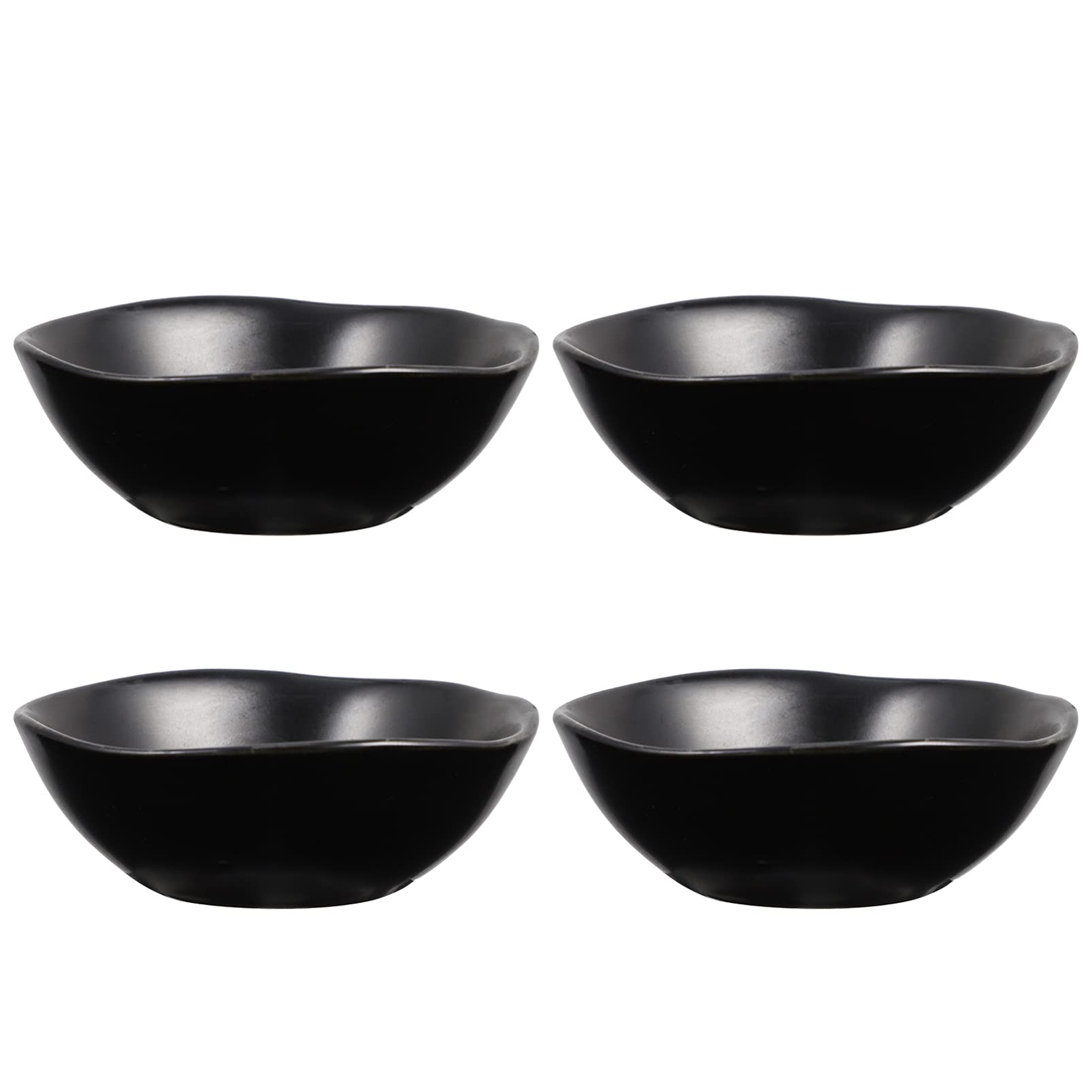 Hemoton 4-Piece Ceramic Dipping Bowls Set - Japanese Soy Sauce Dishes for Sushi, Steak & Wasabi