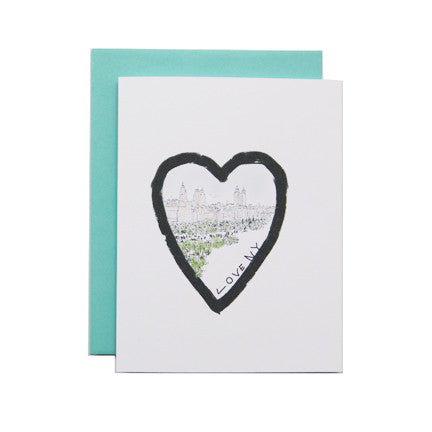 Love NY Central Park Greeting Card - Perfect for Birthdays, Anniversaries & Special Occasions | New York Souvenir Gift Idea
