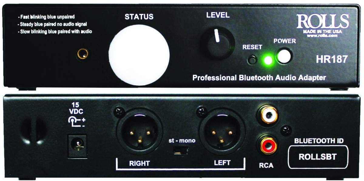 HR187 Professional Stereo Bluetooth DI Box - High-Quality Audio Interface for Live Performances, Studio Recording & Streaming