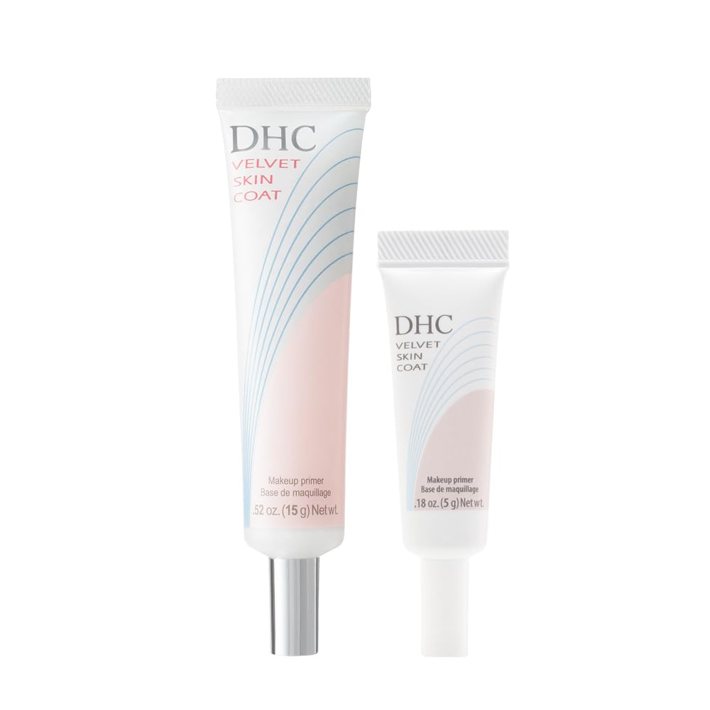 DHC Velvet Skin Coat Moisturizer - Travel Size 0.52 oz & 0.18 oz - Hydrating Face Cream for Dry Skin | Perfect for Daily Skincare Routine & On-The-Go Use