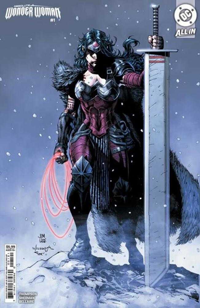 Absolute Wonder Woman #1 Comic - Jim Lee Cover C Variant Card Stock Edition | Collectible DC Superhero Graphic Novel for Fans & Gifts