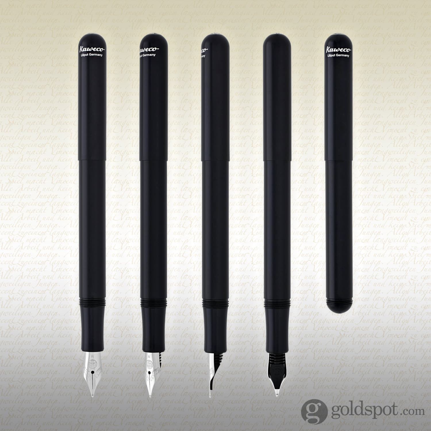 Kaweco Liliput Mini Fountain Pen - Black Pocket-Sized Fountain Pen for Everyday Writing, Journaling & Travel | Compact & Portable Design for On-the-Go Use