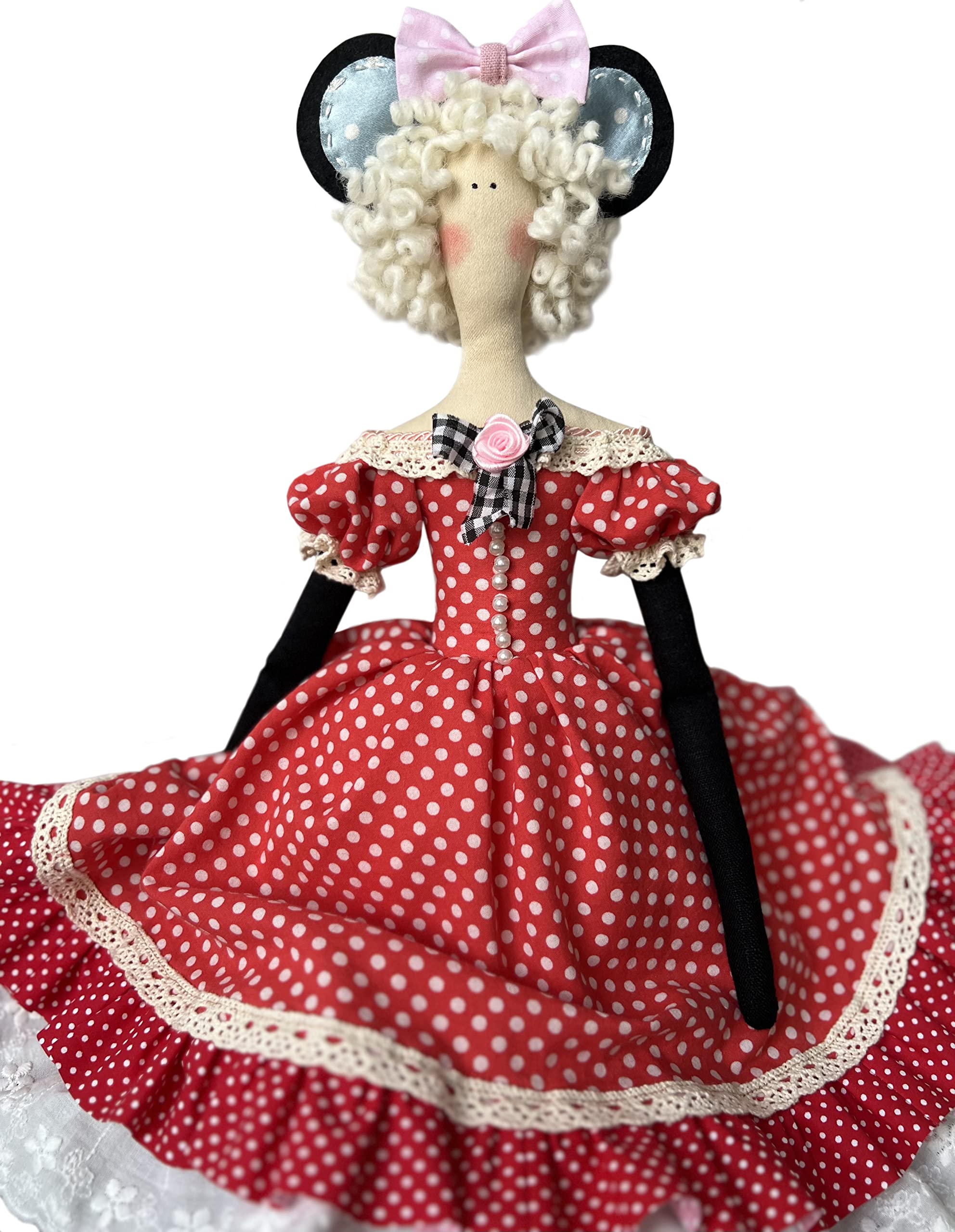 Romantic Tilda Doll Girl Mouse - Perfect for Nursery Decor