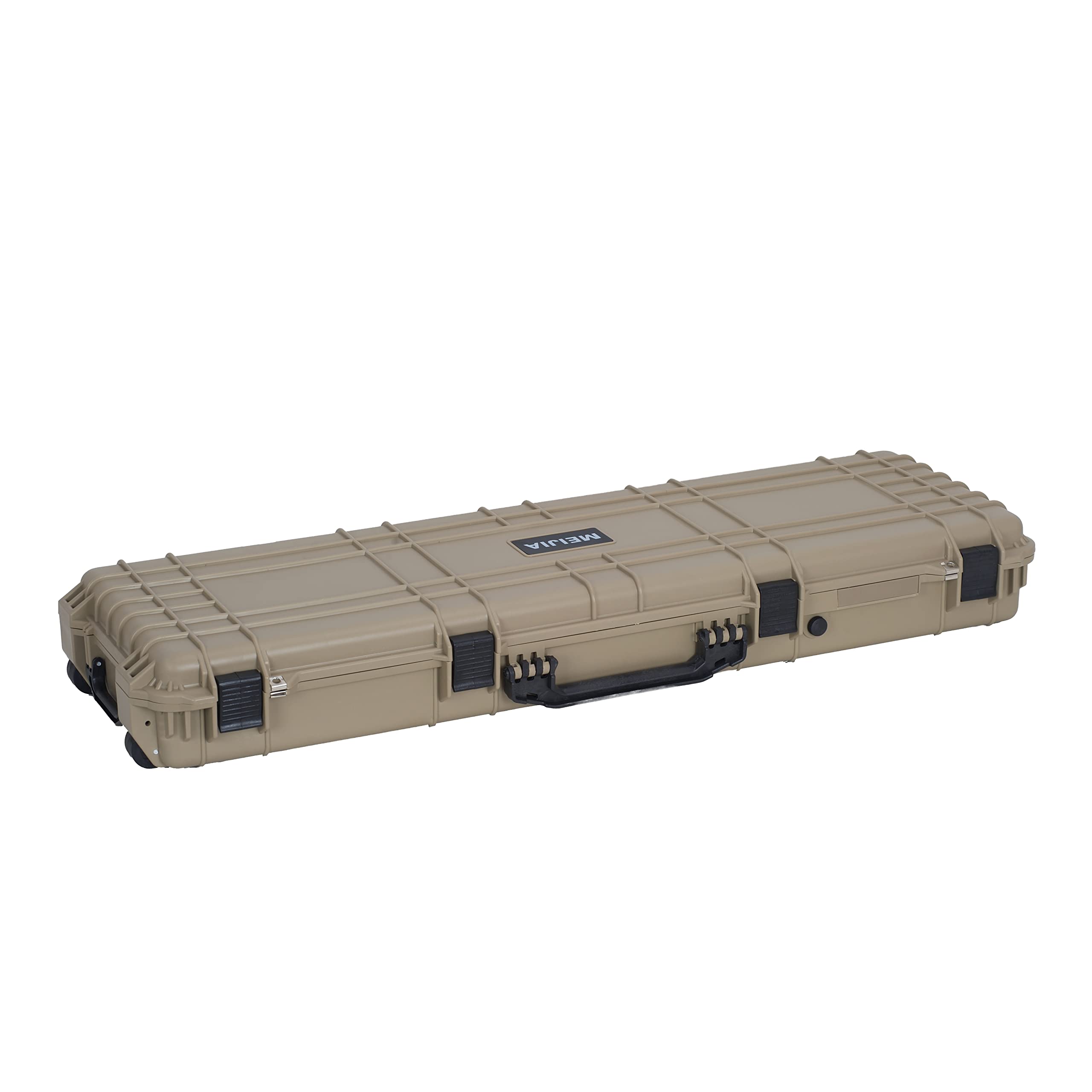 MEIJIA Waterproof Rolling Rifle Case with Wheels & Foam - for Guns, Shotguns, Airsoft (Outdoor/Indoor Use)