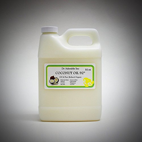 Organic Pure Coconut Oil 32 Oz (1 Quart) - 92 Degree Fractionated for Cooking, Skin & Hair Care - Perfect for Baking, Massage & DIY Beauty Recipes