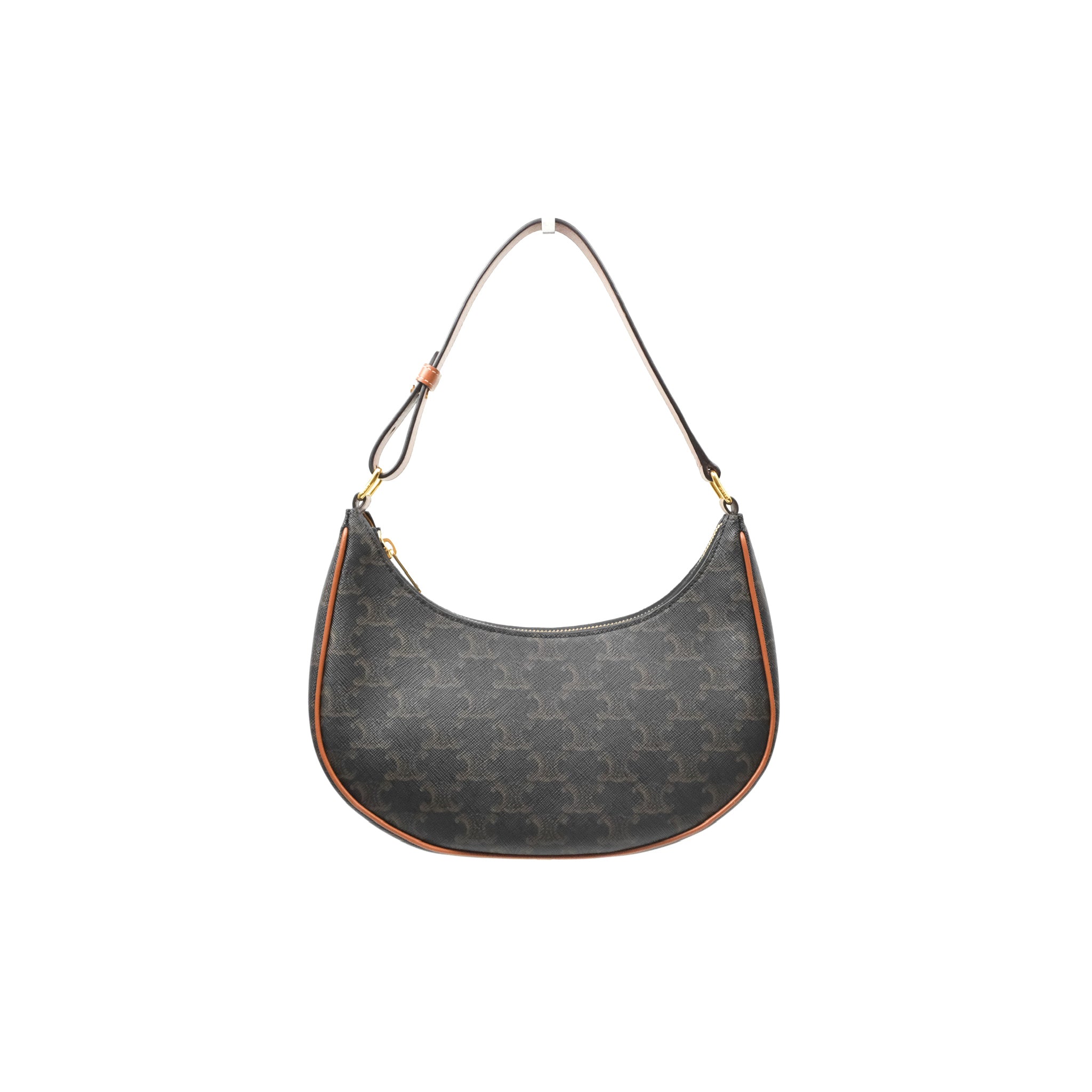 Celine Ava Bag in Triomphe Canvas & Calfskin Leather - Tan Crossbody Shoulder Bag for Women | Perfect for Work, Travel & Everyday Use