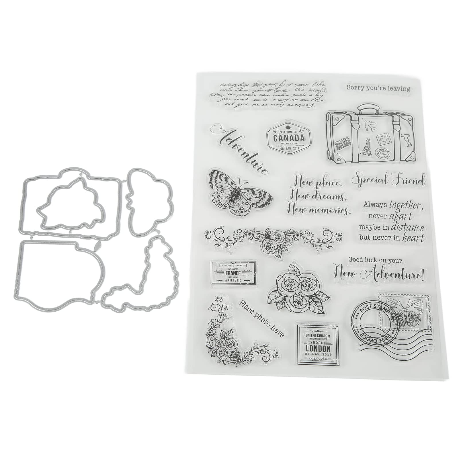 Clear Reusable Embossing Stamp for DIY Scrapbooking & Crafts - Perfect for Card Making & Journals