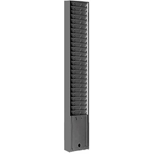 Durable Metal Time Card Holder Rack - 25 Pocket Employee Time Clock Organizer (Model 167, Gray) - Perfect for Office, Warehouse & Factory Timekeeping Systems