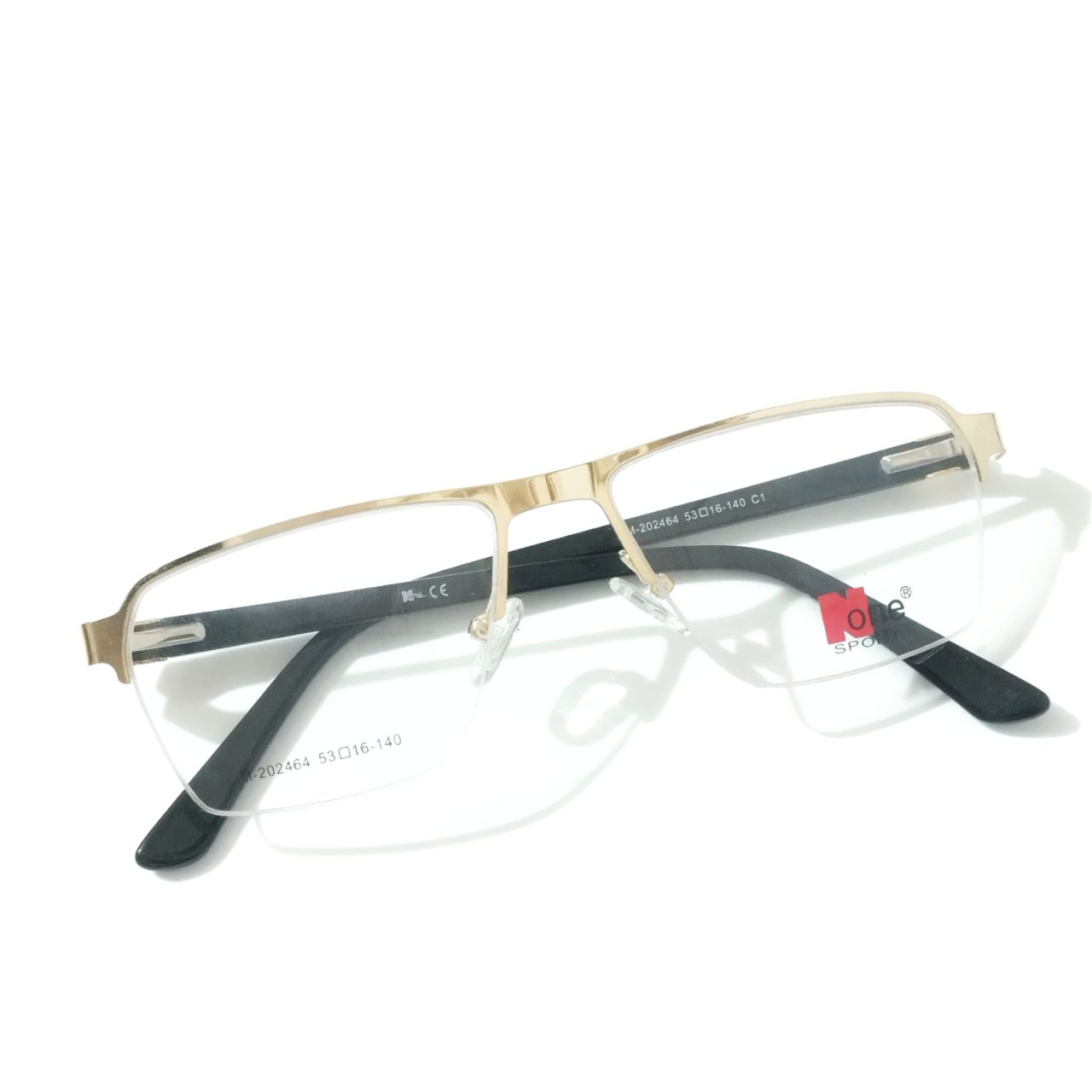 Luxury Executive Rectangle Gold Half Frame Supra Glasses - Premium Eyewear for Business Professionals & Fashion Enthusiasts