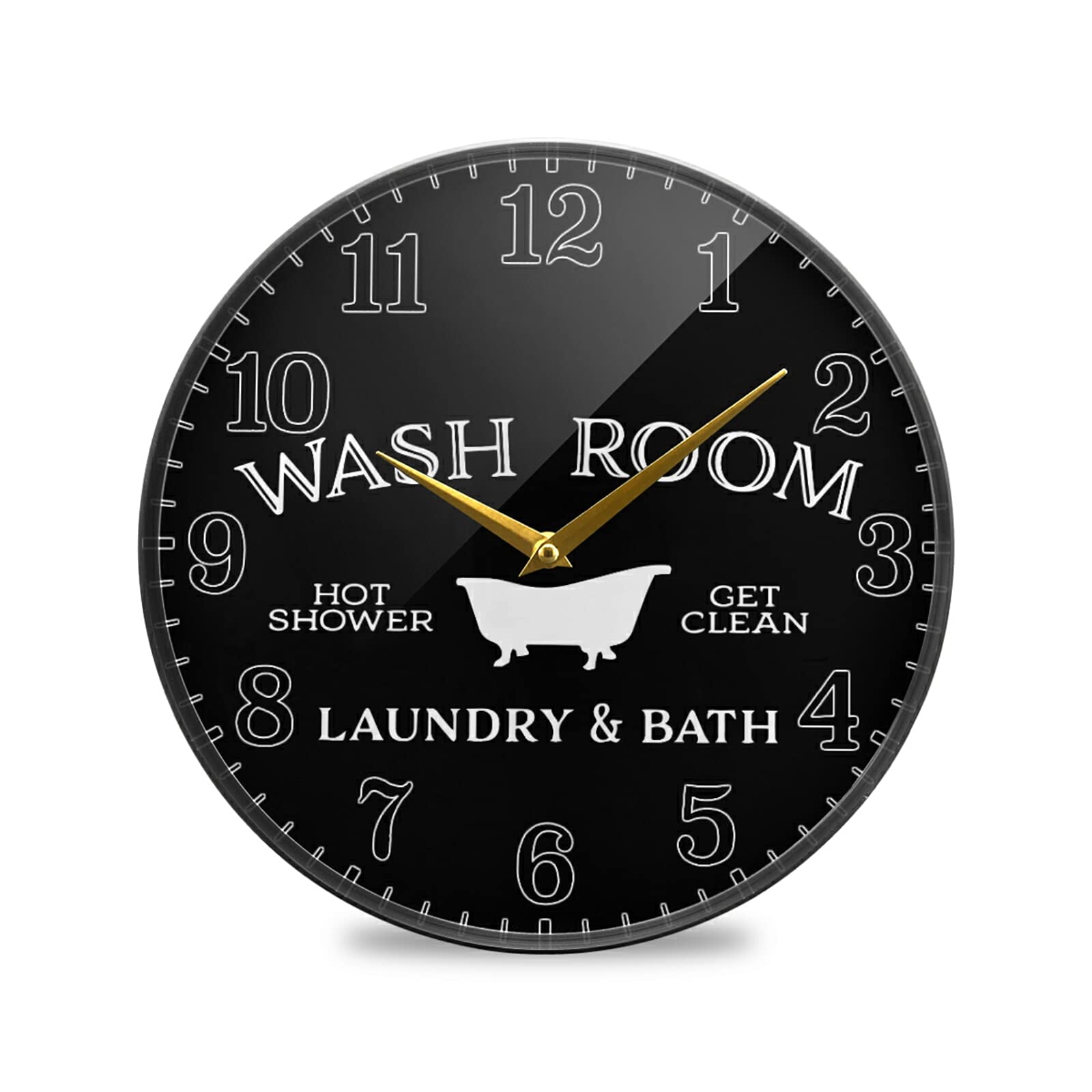 CHIFIGNO 10 Inch Wall Clock - Waterproof Bathroom Clock for Shower, Bathtub & Washroom | Creative Modern Desk Clock for Living Room, Kitchen, Bedroom & Patio Decor | Perfect for Home, Office & Outdoor Use
