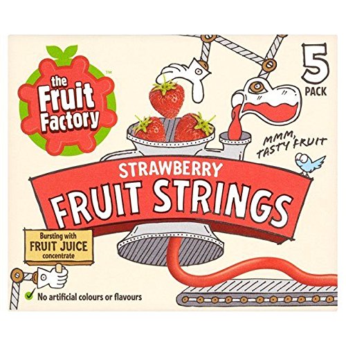 The Fruit Factory Strawberry Fruit Strings - 100g | Healthy Snack for Kids & Adults | Perfect for Lunchboxes, Hiking & On-the-Go Snacking