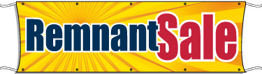 Giant Outdoor Banner - High Visibility Remnant Sale (BURST) for Events, Sales & Promotions | Weather-Resistant Advertising Sign