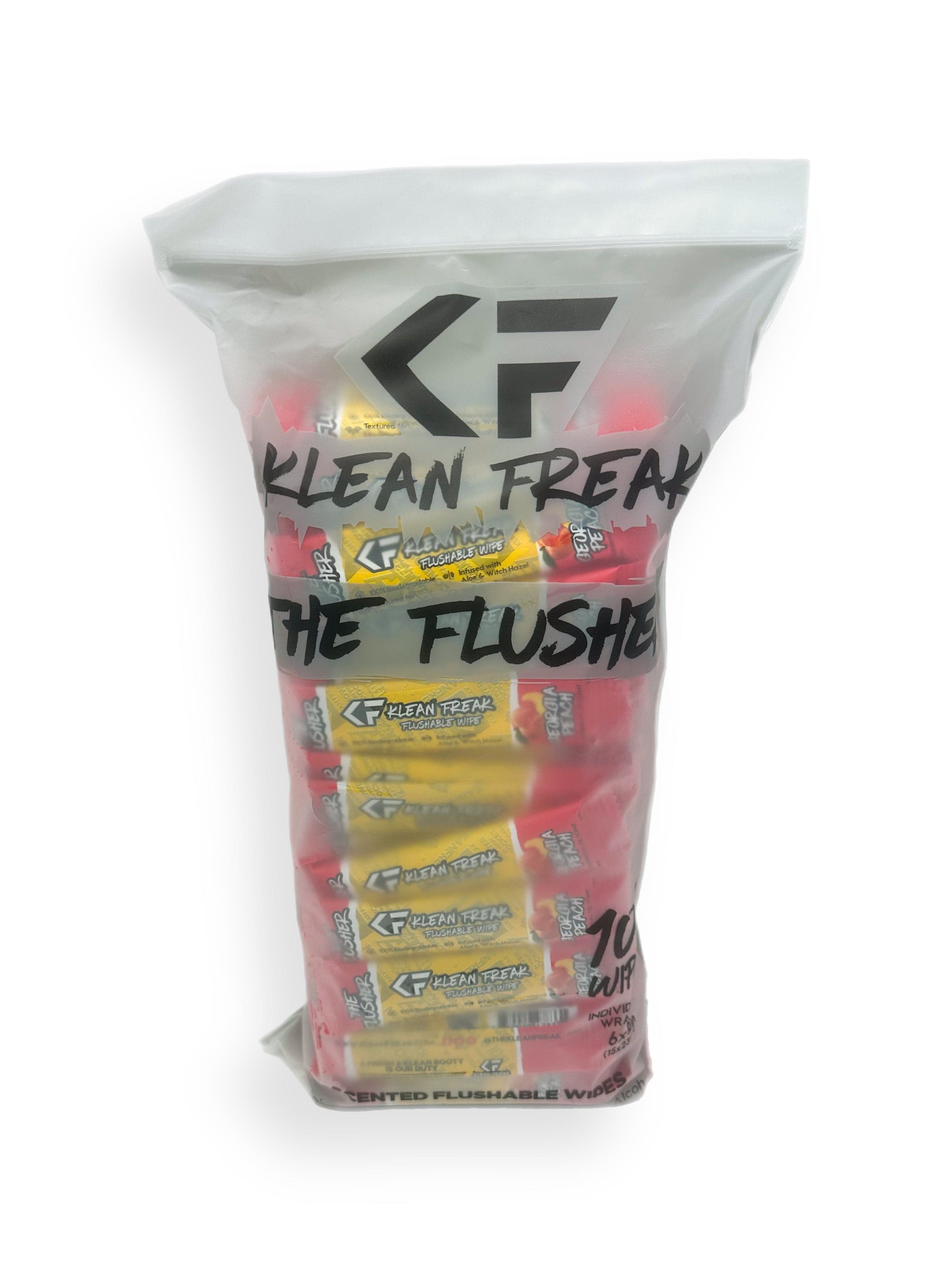 The Flusher 100 Pack - Premium Quality Flushable Wipes for Toilet & Bathroom Use - Gentle & Septic Safe for Adults & Kids - Ideal for Travel, Camping & Home Hygiene