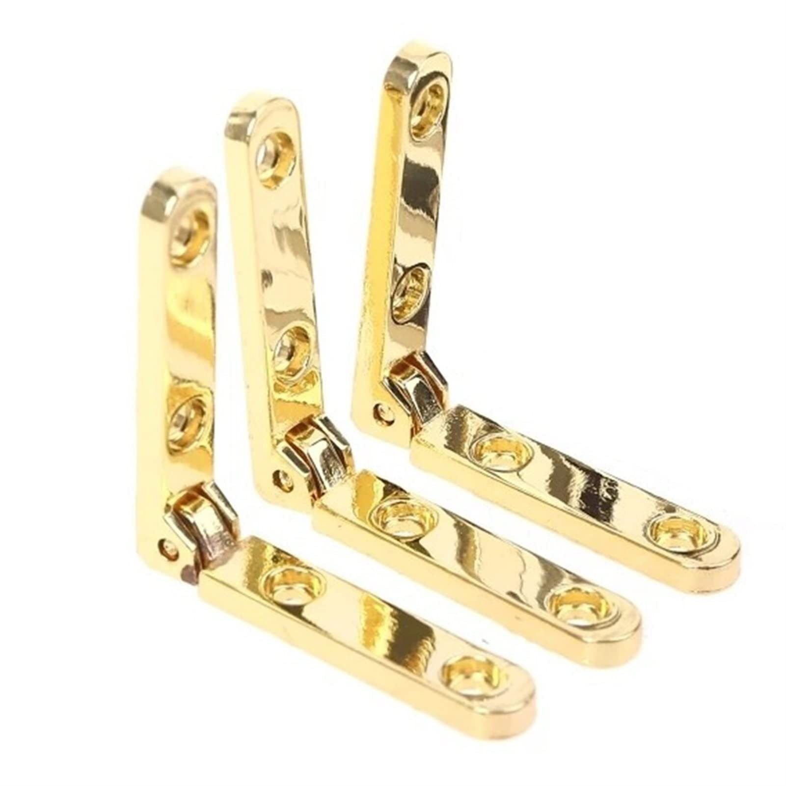 10Pcs 90 Degree Zinc Alloy Spring Hinges for Wooden Box, Jewelry Case, Wine Box, Gift Box - Durable Cabinet Hardware for DIY Furniture Projects & Home Organization