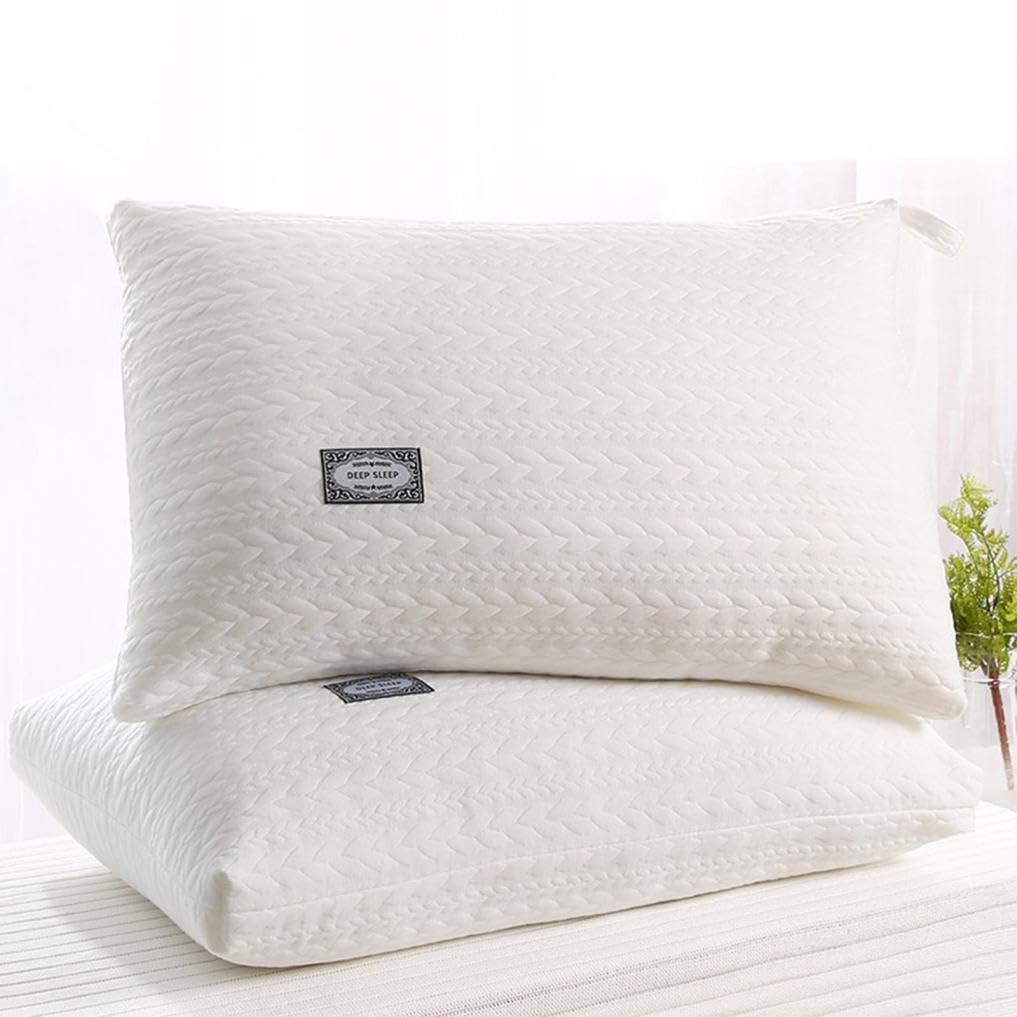 Premium Down Bed Pillow - Ultra Soft & Supportive Memory Foam Core for Back, Side & Stomach Sleepers | Hypoallergenic Cotton Cover | Ideal for Home, Hotel & Travel Use