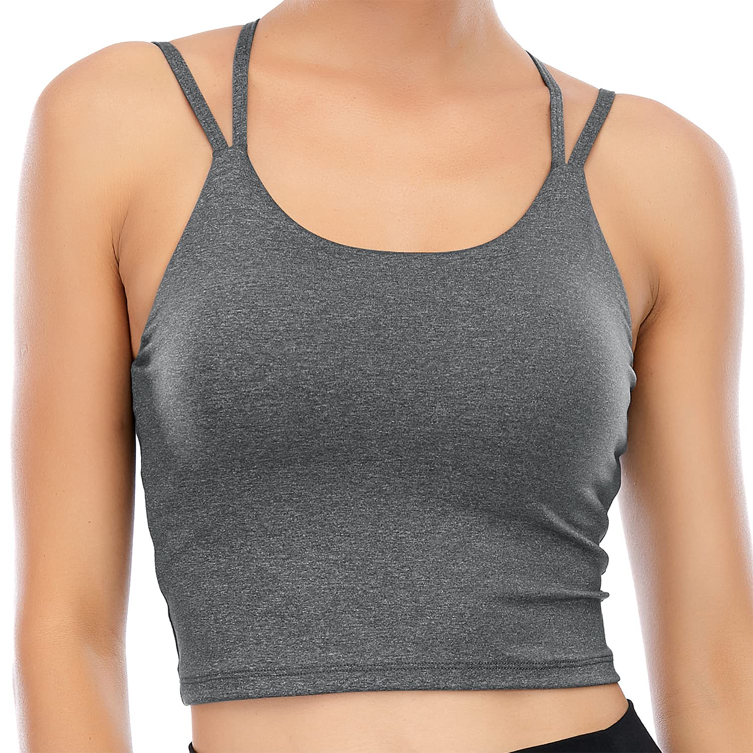 Vorcy Women's Padded Sports Bra - High Support Workout Top for Running, Yoga & Fitness with Built-in Bra - Perfect for Gym, Jogging & Active Lifestyle