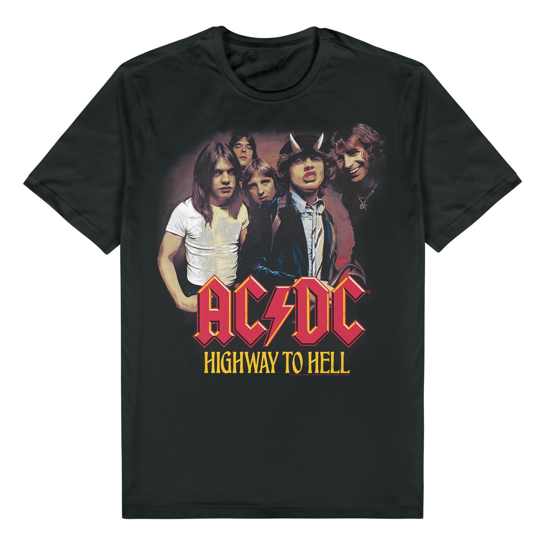 Highway to Hell AC/DC Band T-Shirt - Medium Size Vintage Rock Tee for Concerts & Casual Wear