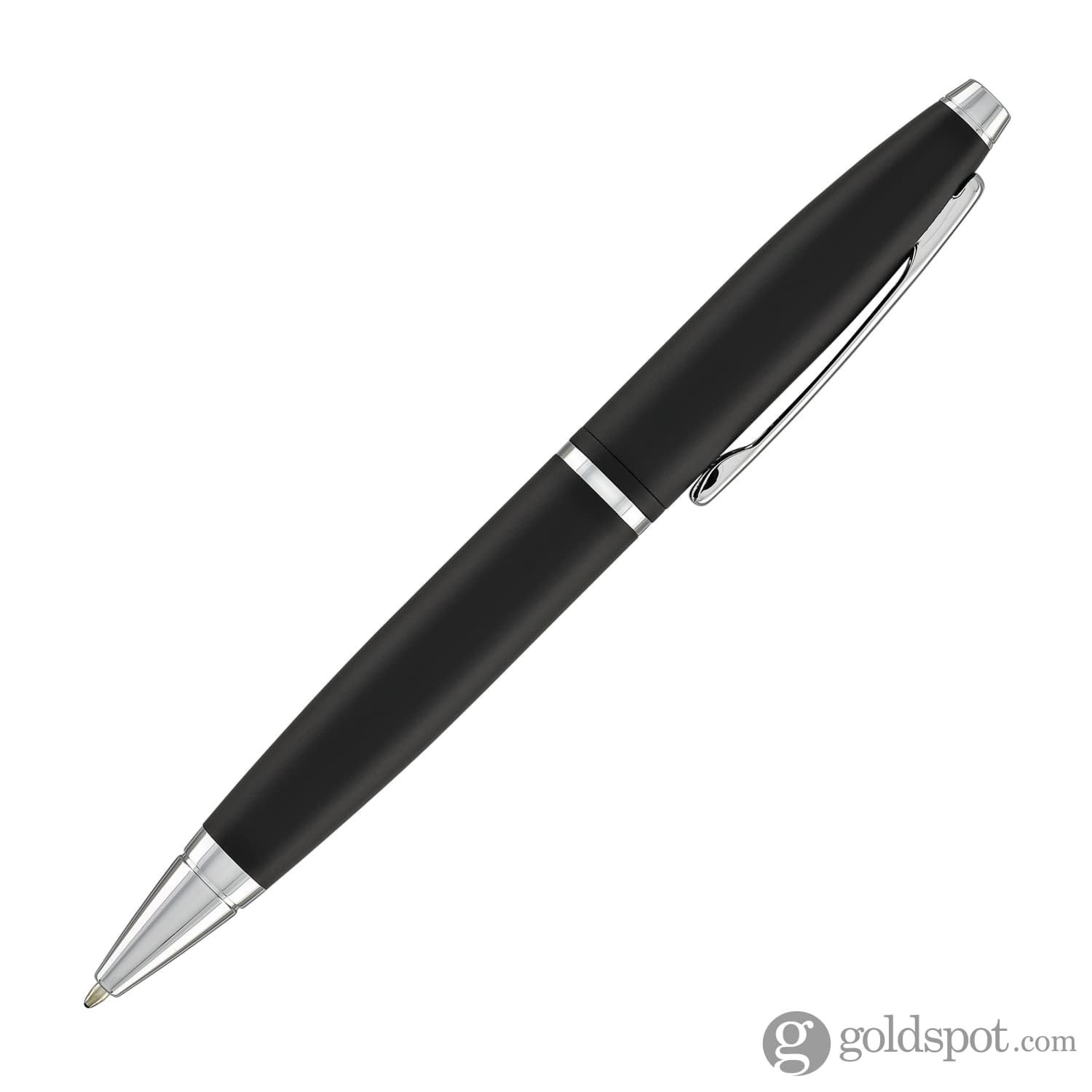 Premium Cross Calais Matte Black Ballpoint Pen with Chrome Trim - Elegant Writing Instrument for Office, Business & Gifting