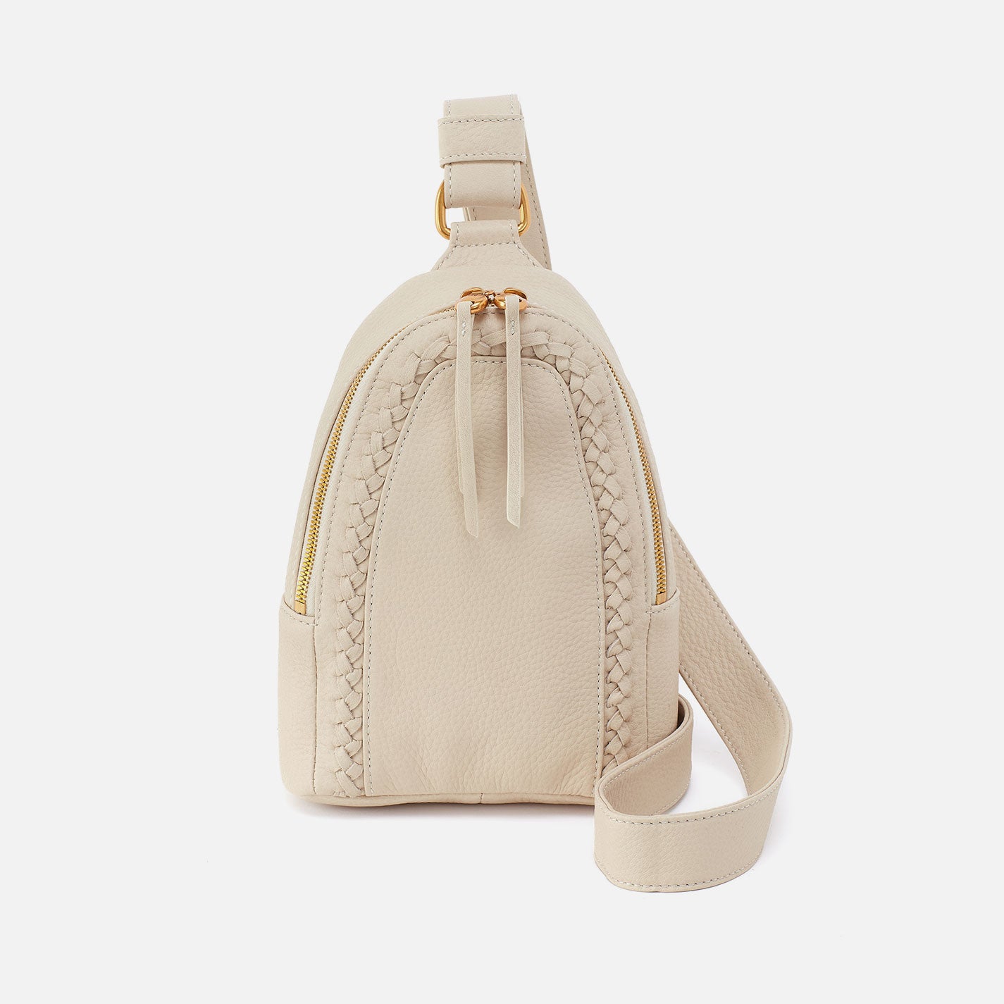 Premium Pebbled Leather Fern Sling Bag in Birch - Stylish Crossbody Purse for Women, Perfect for Everyday Use, Travel, and Casual Outings