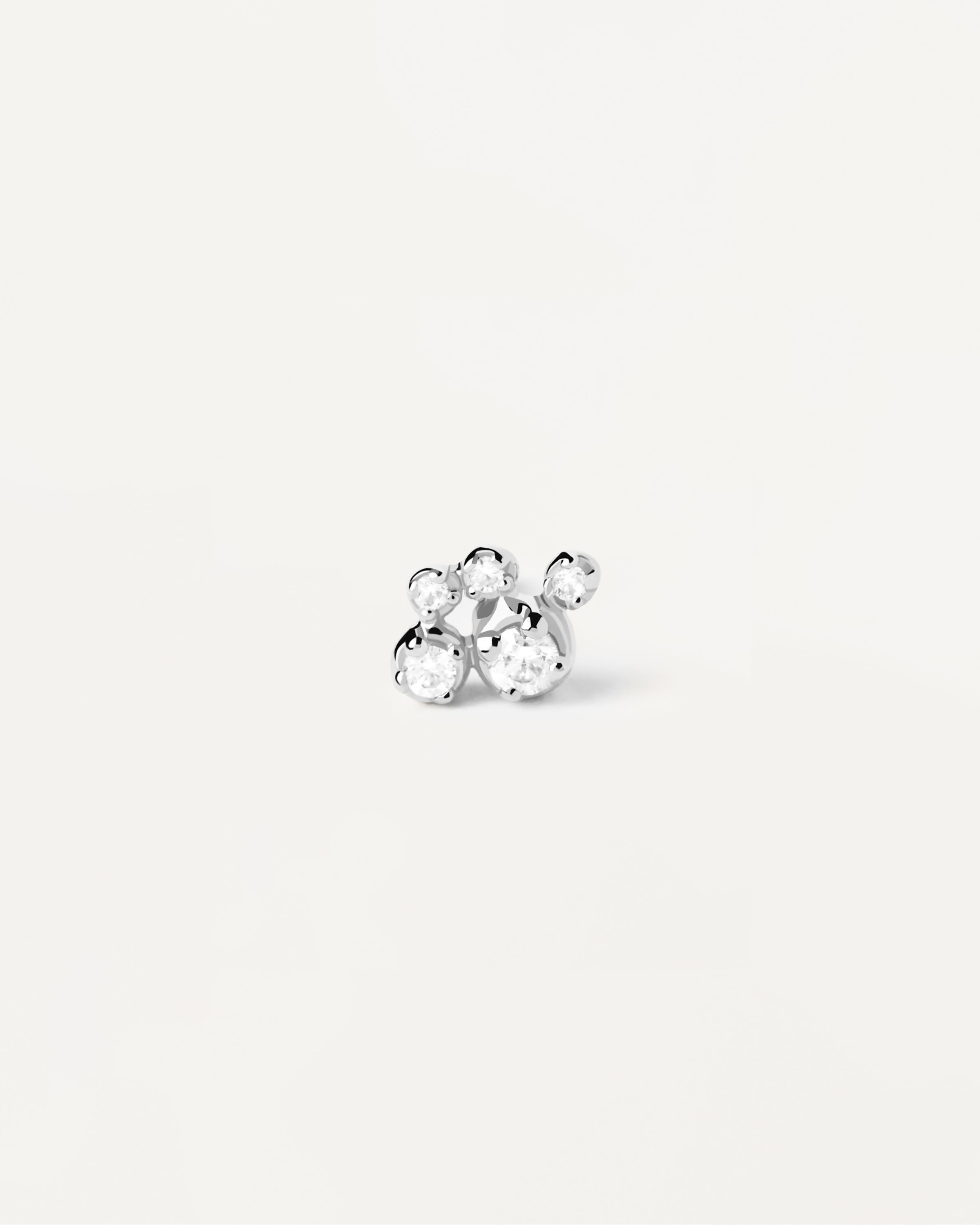 Bubble Silver Single Stud Earrings for Women - Minimalist Sterling Silver Earrings for Everyday Wear, Gift Giving & Special Occasions