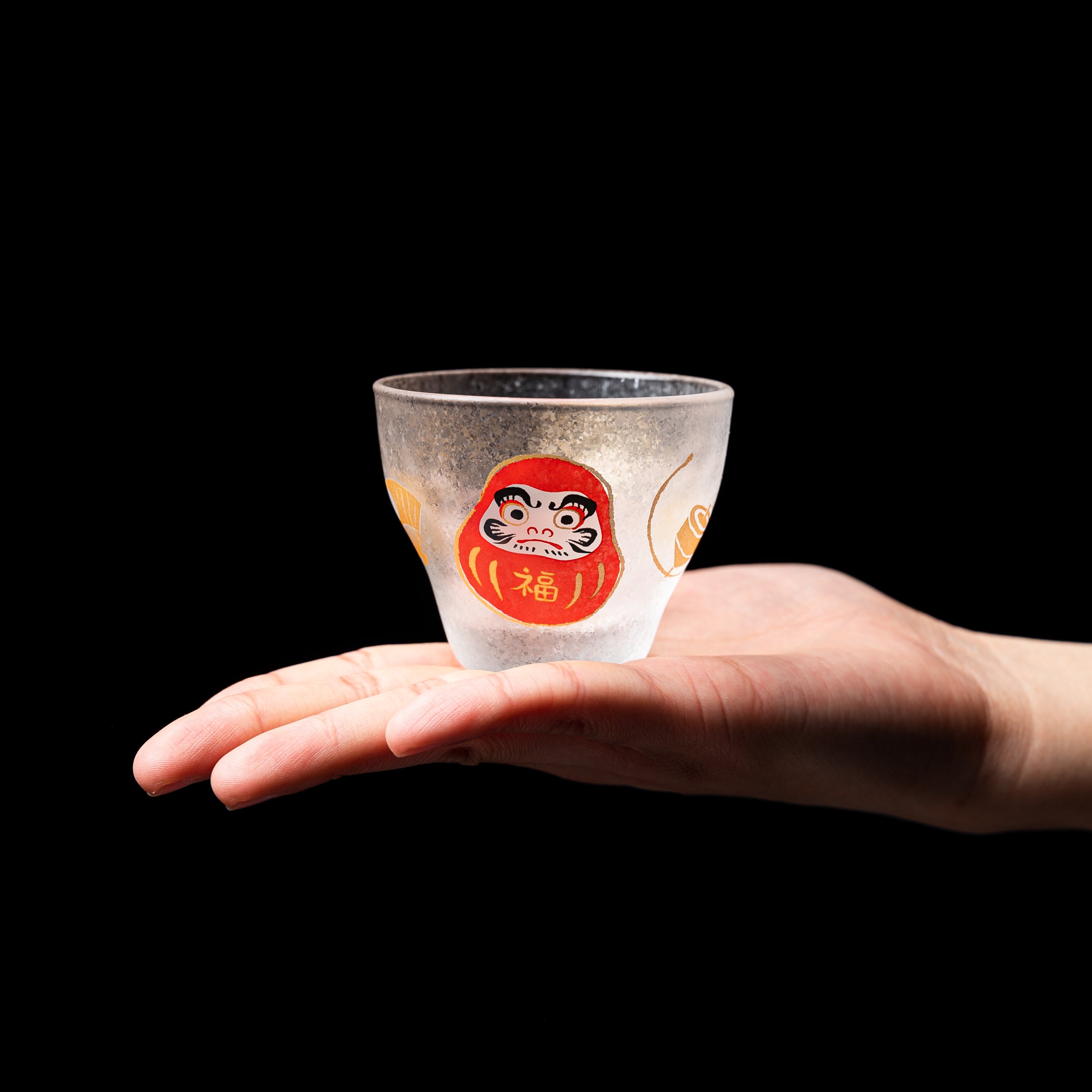 Lucky Charms Sake Cup - Daruma Ceramic Cup for Japanese Sake & Tea | Perfect for Traditional Japanese Celebrations, Gift Giving & Home Decor