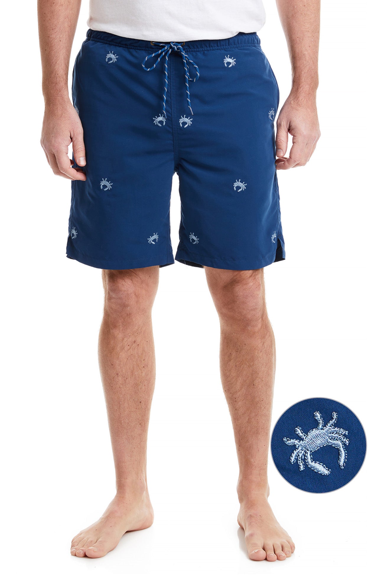 Sandbar Swim Suit for Women - Nantucket Navy with Blue Crab Print - Stylish One-Piece Bathing Suit for Beach, Pool & Summer Vacations