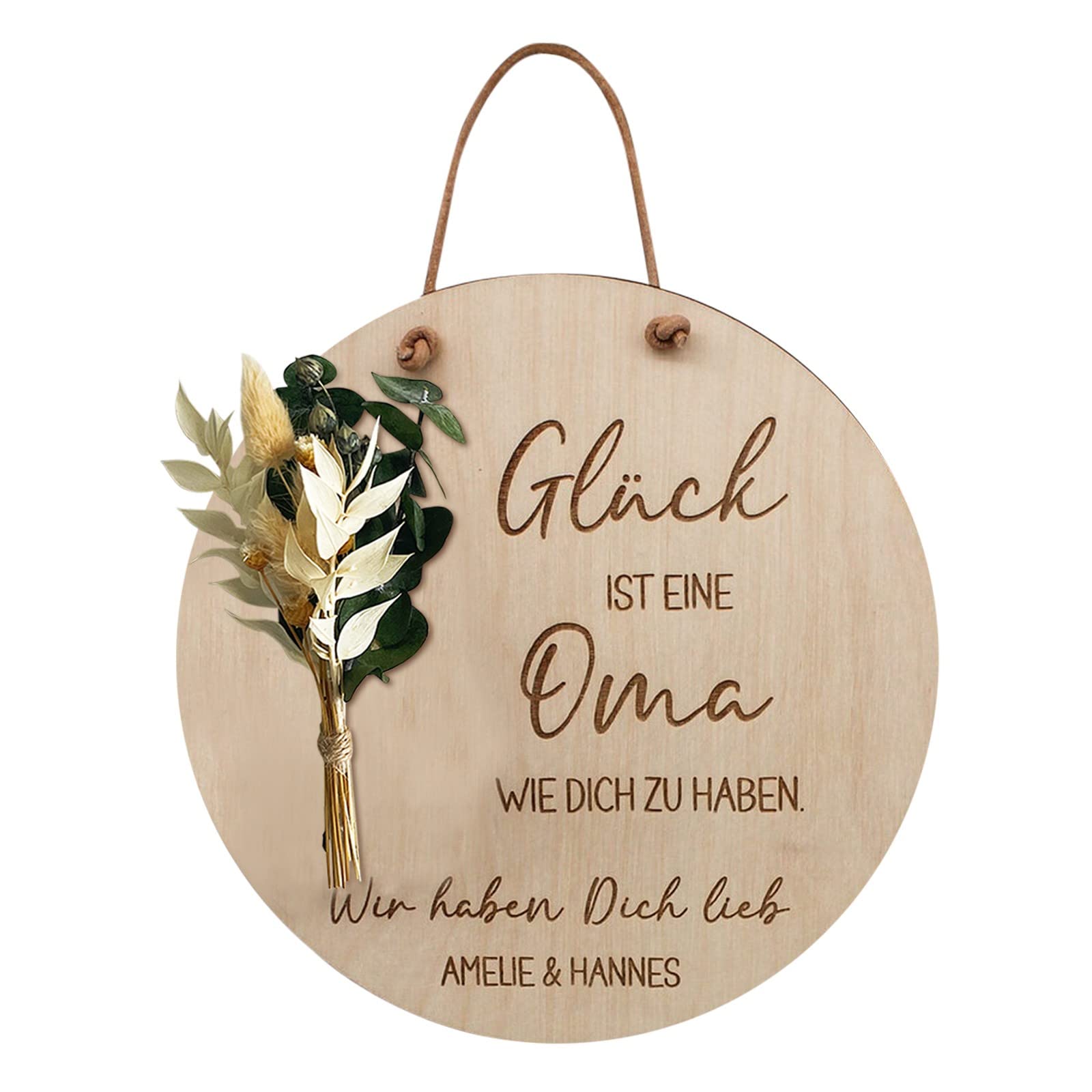 Wooden Mother's Day Hanging Card - Floral Decor for Kitchen & Door