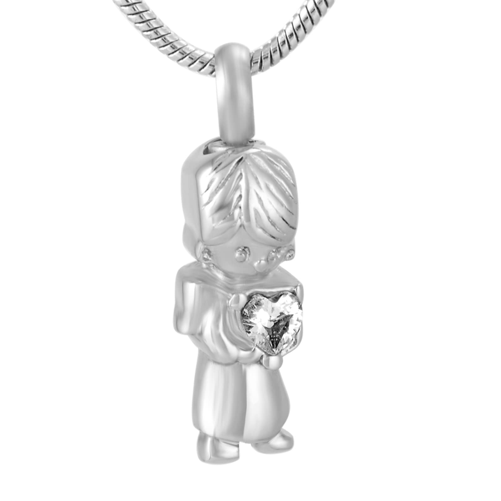 Heart-Shaped Glass Cremation Necklace - Stainless Steel Memorial Jewelry for Ashes - Keepsake Urn Pendant for Loved Ones - Perfect for Remembrance, Gifts & Special Occasions