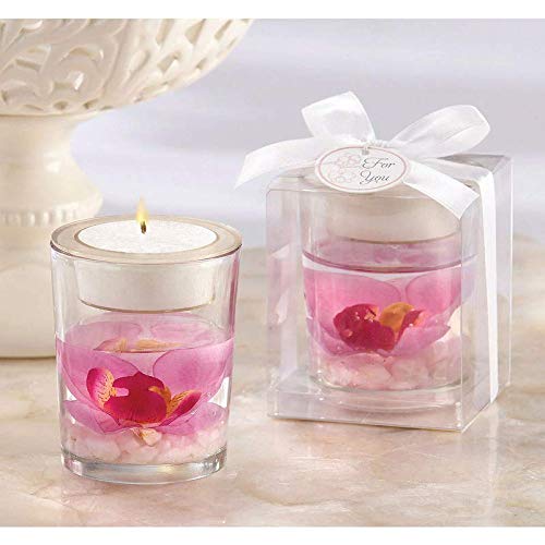 Elegant Orchid Tealight Candle Holder - Home Decor Candles & Candle Holders for Romantic Dinner, Wedding Centerpiece, Spa Relaxation