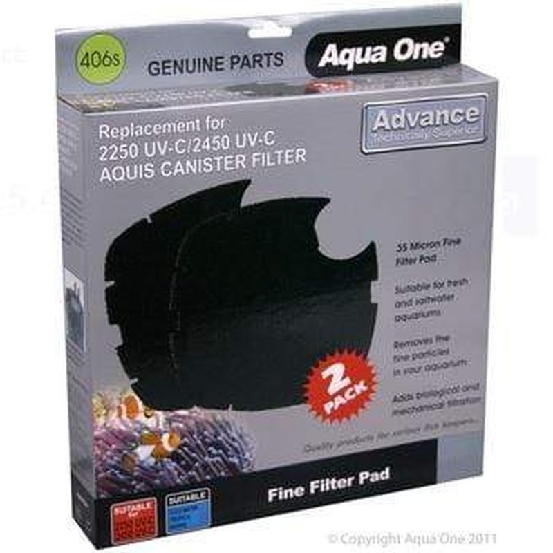 Aqua One Sponge 35ppi 2pk for Aquarium Filtration - Compatible with Nautilus 2700UV (25406s) - Perfect for Freshwater and Saltwater Fish Tanks