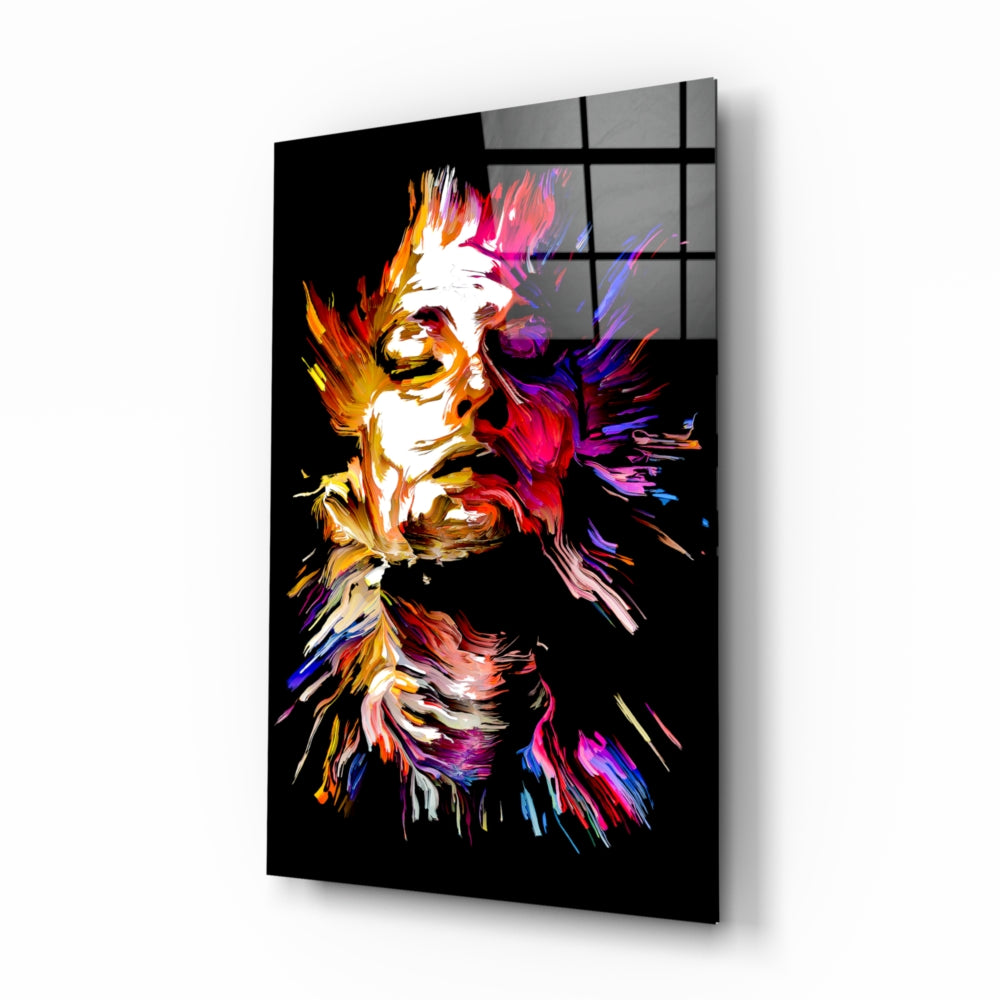 Vibrant Abstract Portrait Wall Art - Modern Canvas Painting for Living Room, Bedroom & Office Decor