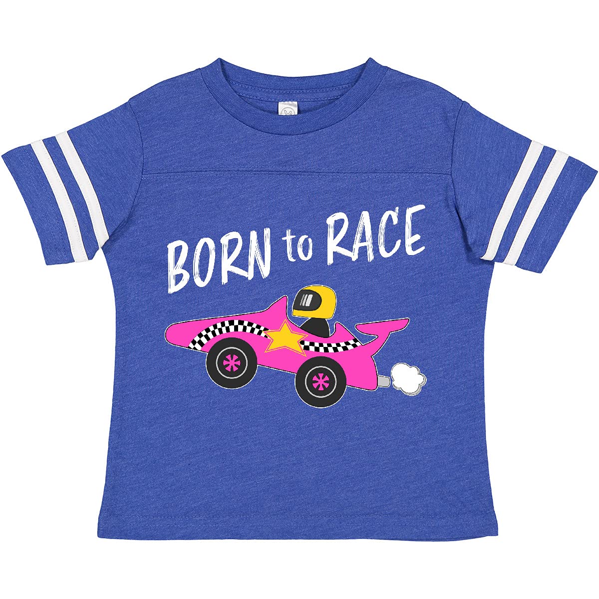 Inktastic Born to Race Pink Race Car Toddler T-Shirt - Cute Baby Boy & Girl Casual Outfit for Playdates, Birthday Parties & Family Photos