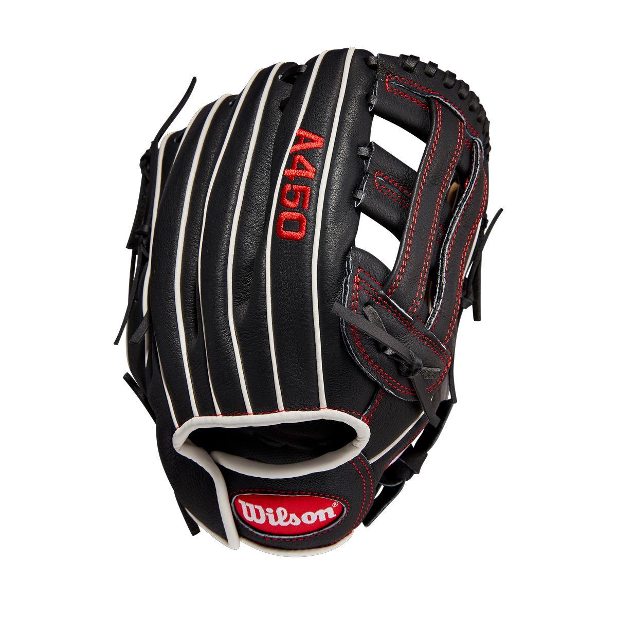 A450 Youth Baseball Glove for Kids Ages 7-12 - Left & Right Hand Throw Options - Premium Leather Training Glove for Little League & Practice (Perfect for Fielding, Catching & T-Ball Games)